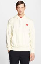 Men's Comme Des Garcons Play Pullover Hoodie - White