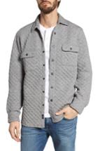 Men's Faherty Belmar Quilted Snap Shirt Jacket - Grey