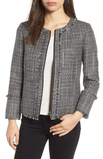 Women's Emerson Rose Tweed Jacket, Size - Black