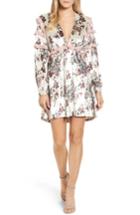 Women's Kas New York Melisa Floral Velvet & Lace Shift Dress