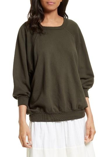 Women's The Great. The Bubble Sweatshirt - Green