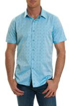 Men's Robert Graham Maya Bay Classic Fit Jacquard Sport Shirt - Blue/green