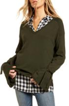 Women's Treasure & Bond Tie Bell Sleeve Top - Green
