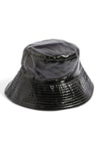 Women's Topshop Vinyl Bucket Hat - Black