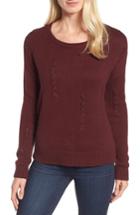 Women's Halogen Whipstitch Detail Sweater - Purple