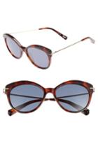 Women's Elizabeth And James Wright 53mm Cat Eye Sunglasses - Tortoise