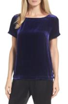 Women's Eileen Fisher Velvet Top, Size - Purple