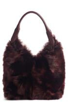 Anya Hindmarch Build A Bag Small Genuine Shearling & Leather Base Bag - Burgundy