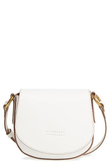 Frye Small Harness Calfskin Leather Saddle Bag - Ivory