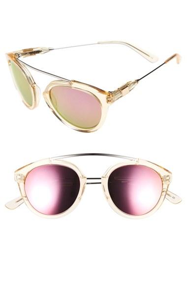 Women's Westward Leaning 'flower' 51mm Sunglasses - Champagne Shiny/ Neon Pink