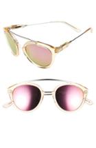 Women's Westward Leaning 'flower' 51mm Sunglasses - Champagne Shiny/ Neon Pink