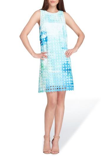 Women's Tahari Circle Lace Shift - Blue