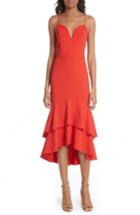 Women's Alice + Olivia Amina Plunging Sweetheart Body-con Dress - Red
