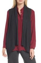 Women's Eileen Fisher Ribbed Merino Wool Vest, Size - Grey