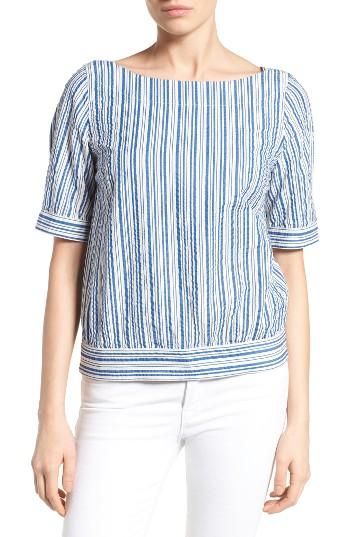 Women's Halogen Stripe Seersucker Top