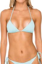 Women's Luli Fama Triangle Bikini Top - Blue