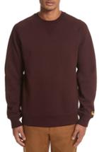 Men's Carhartt Work In Progress Crewneck Sweatshirt - Burgundy