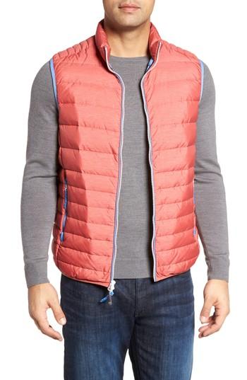 Men's Peter Millar Crown Elite Light Down Vest - Pink