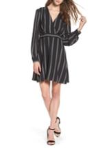 Women's Charles Henry Stripe Fit & Flare Dress - Black