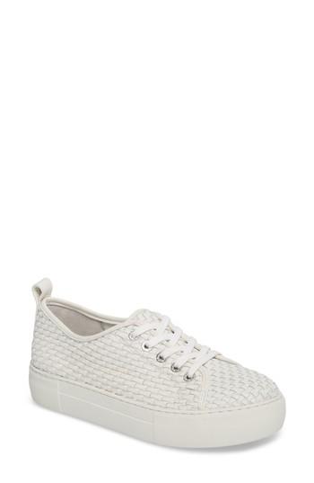 Women's Jslides Artsy Woven Platform Sneaker M - White