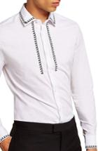 Men's Topman Phone Cable Dress Shirt - White