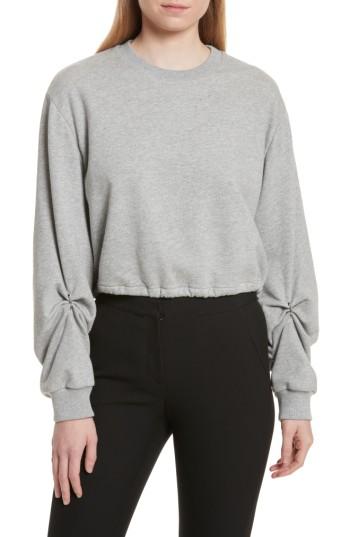 Women's 3.1 Phillip Lim Pierced Sleeve Sweatshirt - Grey