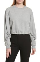 Women's 3.1 Phillip Lim Pierced Sleeve Sweatshirt - Grey