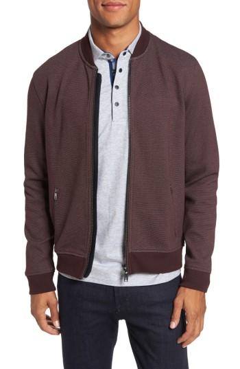 Men's Ted Baker London Fowler Jersey Bomber Jacket (s) - Red