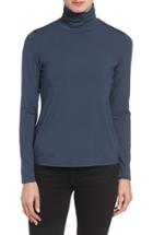 Women's Eileen Fisher Scrunch Neck Top, Size - Blue