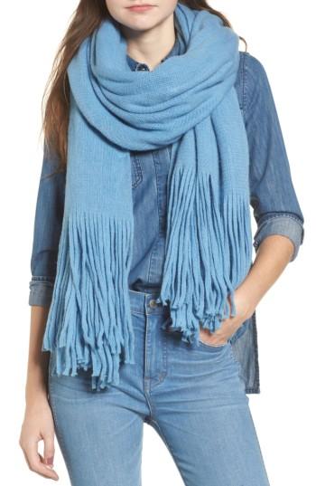 Women's Free People Kolby Brushed Scarf, Size - Blue
