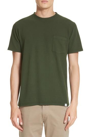 Men's Norse Projects Niels Garment Dye T-shirt, Size - Green