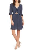 Women's Soprano Ruffle Polka Dot Dress - Blue