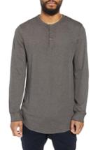 Men's The Rail Longline Burnout Henley - Grey
