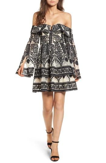 Women's Elliatt Antoinette Off The Shoulder Dress - Black