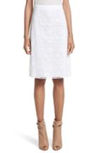 Women's Burberry Drin Lace A-line Skirt - White