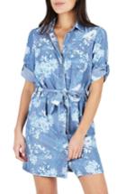 Women's Kut From The Kloth Amerie Belted Chambray Dress - Blue