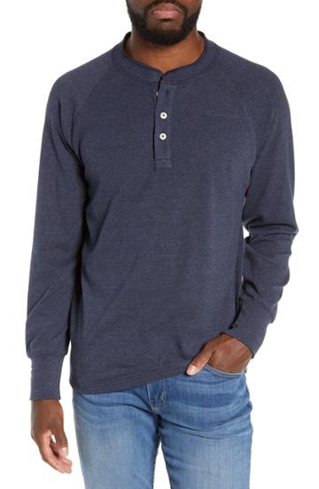 Men's The Normal Brand Puremeso Raglan Henley - Blue