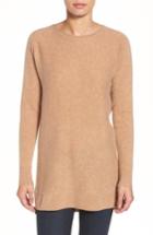 Women's Halogen High/low Wool & Cashmere Tunic Sweater - Brown