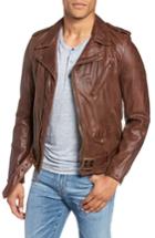 Men's Schott Nyc Cafe Racer Hand Vintaged Cowhide Leather Jacket
