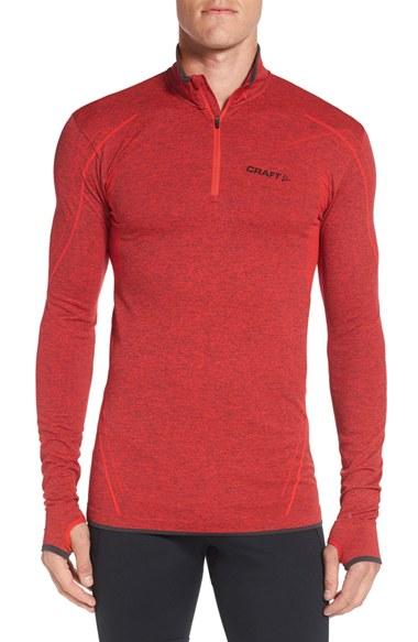 Men's Craft 'active Comfort' Quarter Zip Performance Pullover, Size - Red