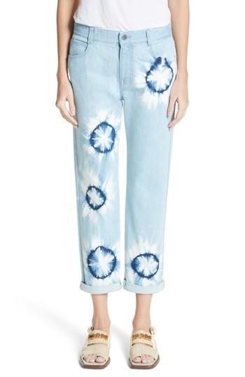 Women's Stella Mccartney Tie Dye Boyfriend Jeans - Blue