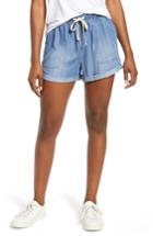 Women's Caslon Drawstring Chambray Shorts - Blue