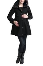 Women's Kimi And Kai Olivia Wool Blend Maternity Coat - Black