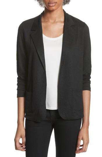 Women's Majestic Filatures Stretch Linen Blazer - Black