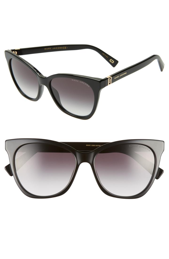 Women's Marc Jacobs 56mm Cat Eye Sunglasses - Yellow Havana
