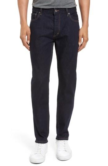 Men's Topman Stretch Slim Fit Raw Denim Jeans X 32 - Blue