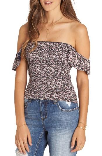 Women's Billabong On Debut Off The Shoulder Top - Blue