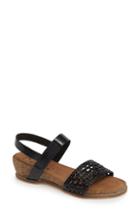 Women's Callisto Thor Woven Wedge Sandal M - Black