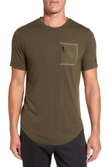 Men's New Balance 247 Sport Pocket T-shirt - Green