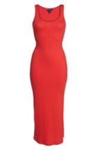 Women's French Connection Tommy Rib Knit Tank Dress - Red